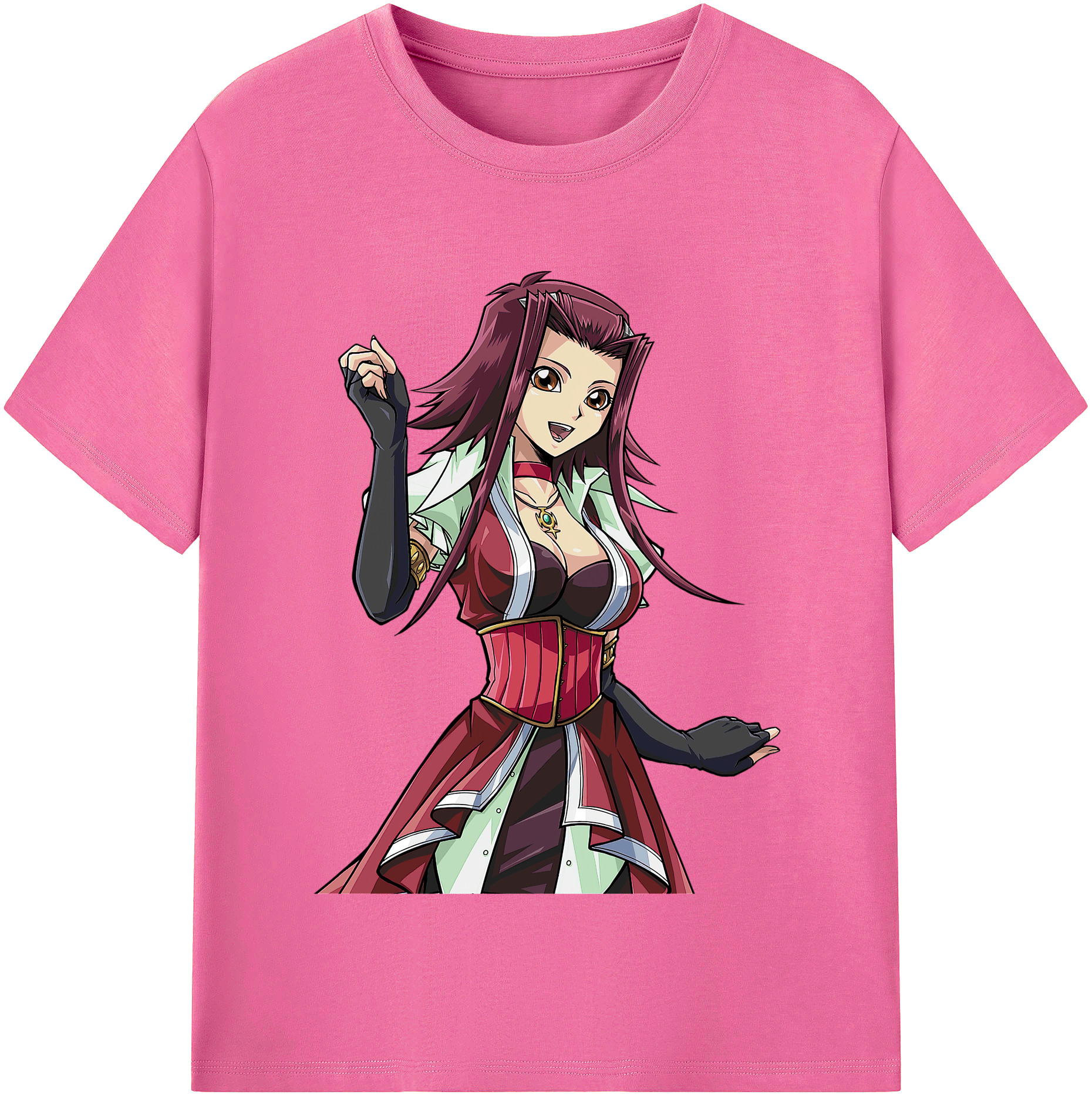 （画像用） 遊☆戯☆王 Yu-Gi-Oh! レディースカジュアルプリントTシャツ（綿100％）